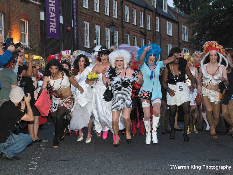 People in Costumes Marching