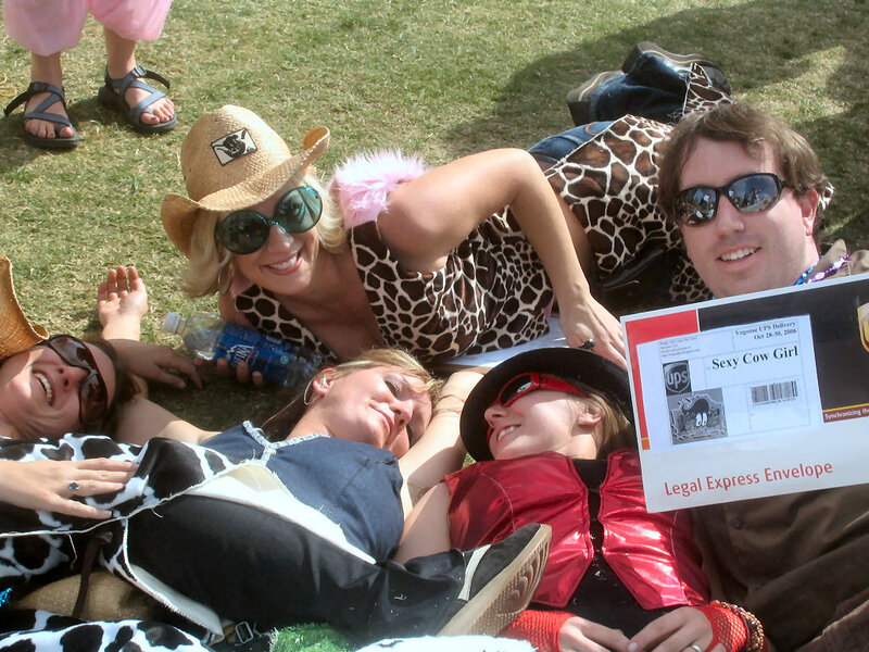 People in Costumes on Grass