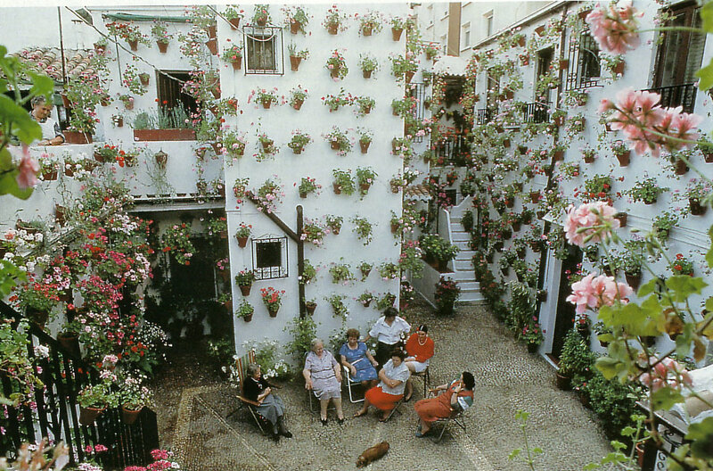 People in Courtyard