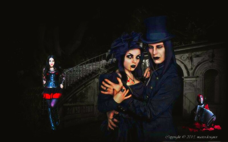 People in Gothic Costumes