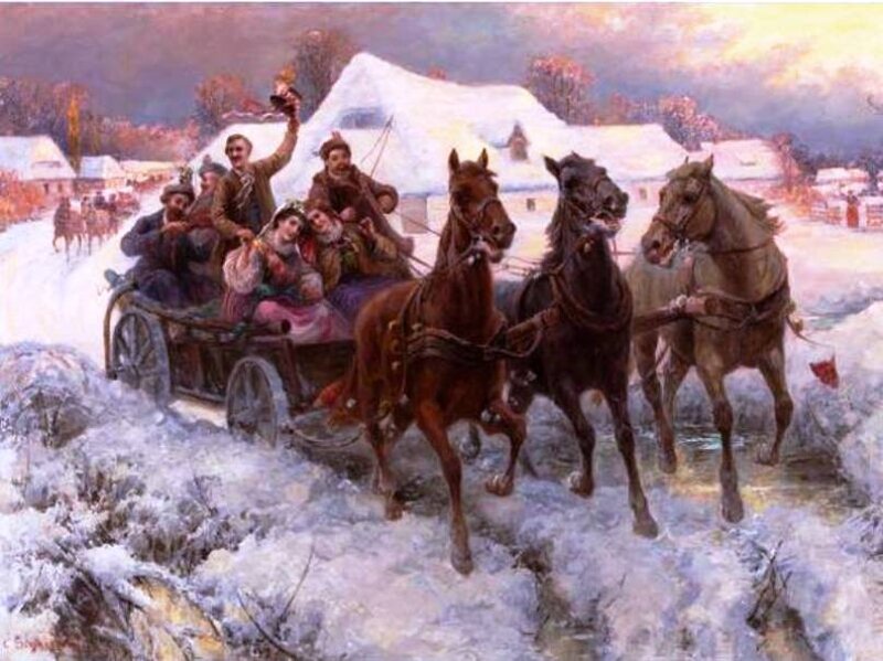 People in Horse-drawn Sleigh