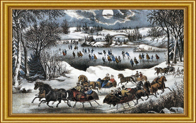People in Horse-drawn Sleighs