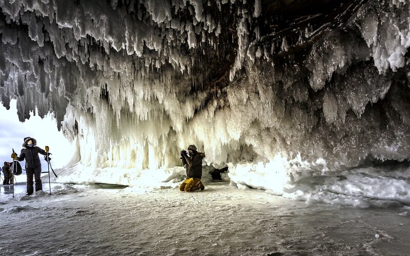People in Ice Cave