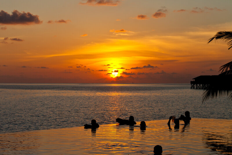 People in Infinity Pool — Orange