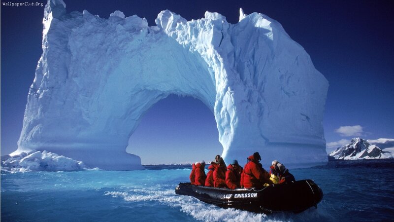 People in Inflatable Boat — Blue