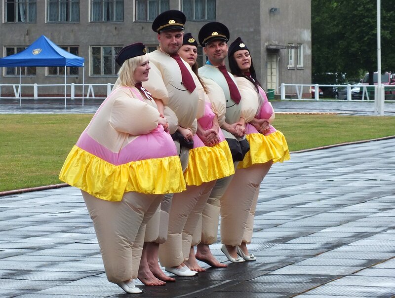 People in Inflatable Costumes