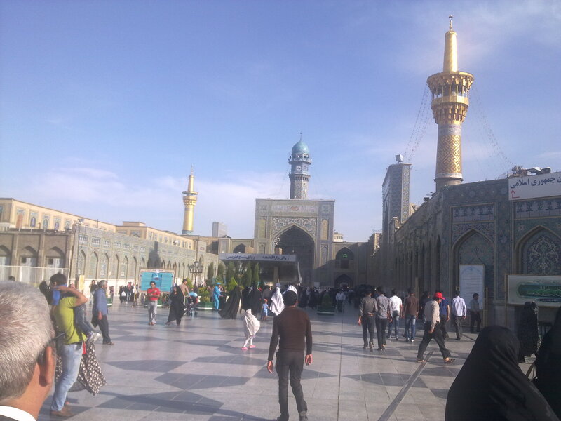 People in Mosque Courtyard