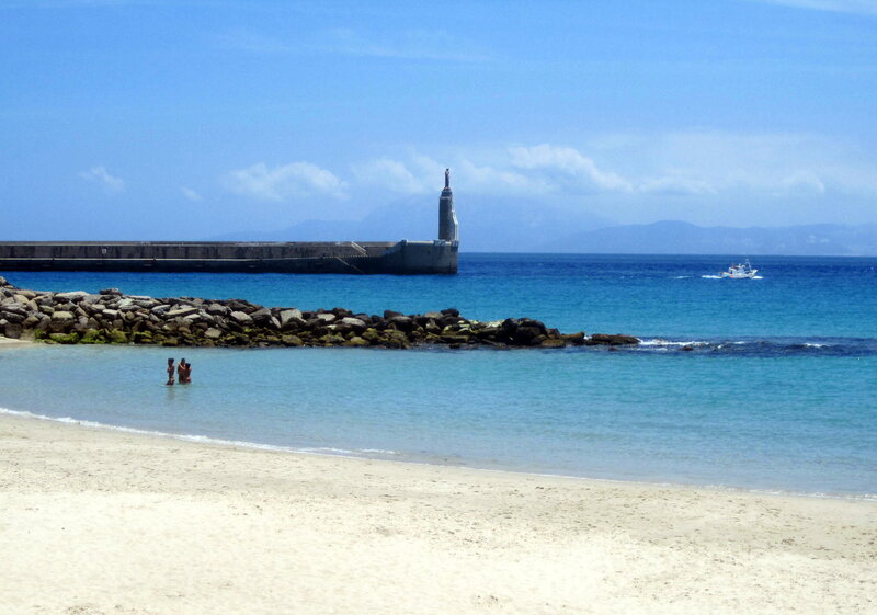 People in Ocean Water — Blue
