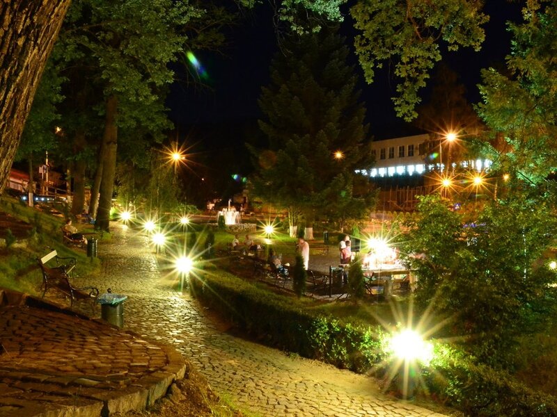 People in Park at Night