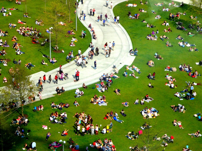 People in Park — Green, Lively, Afternoon