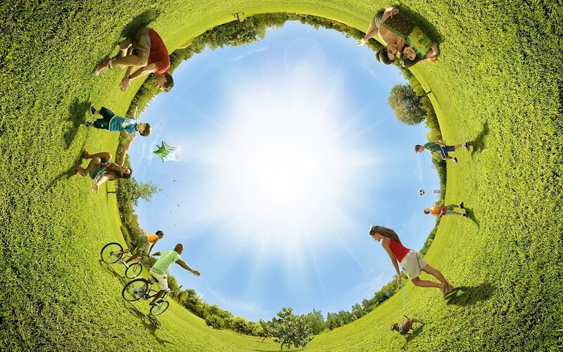 People in Park — Green