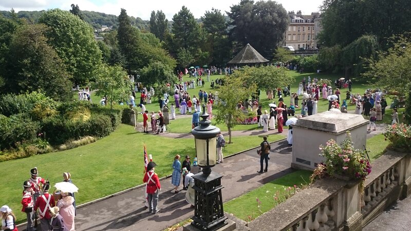 People in Period Costumes — Green
