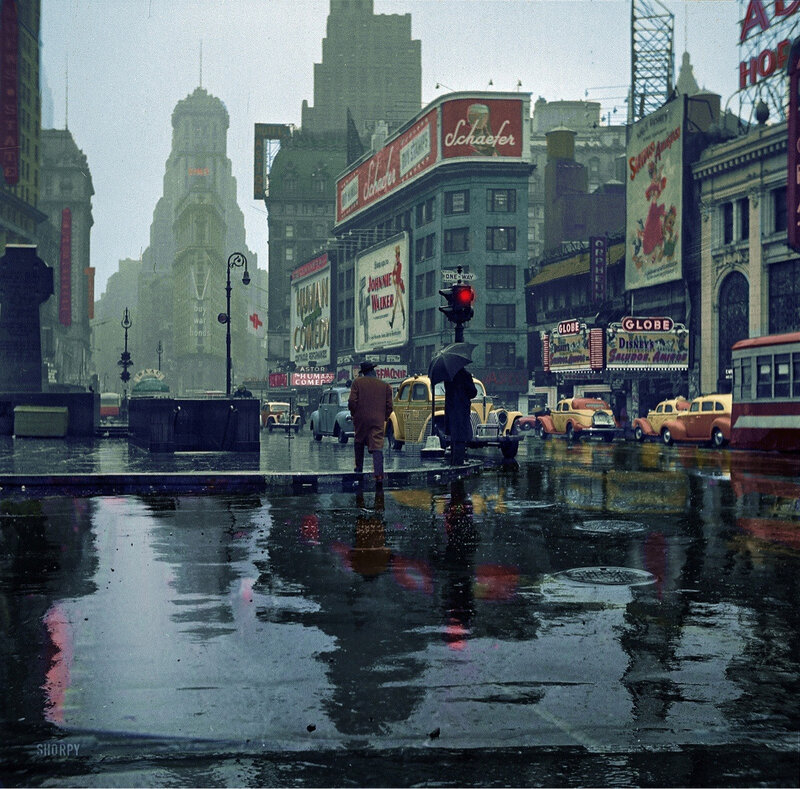 People in Rainy City