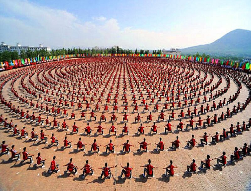 People in Red Shirts