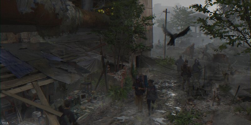 People in Ruined City