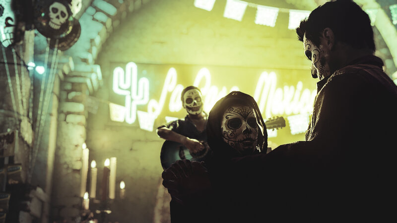 People in Skull Masks