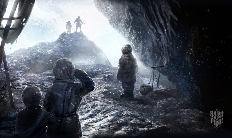 People in Snowy Cave
