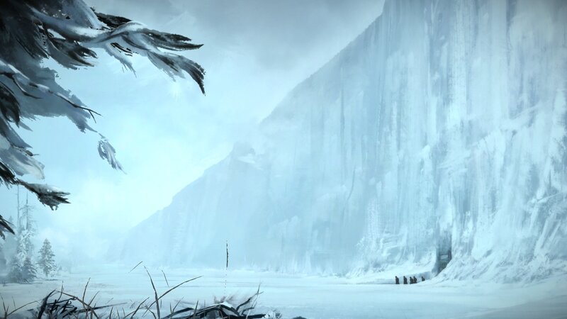 People in Snowy Landscape — White, Cold