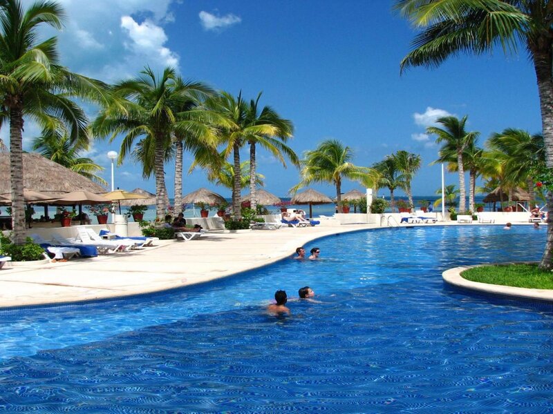 People in Swimming Pool — Blue