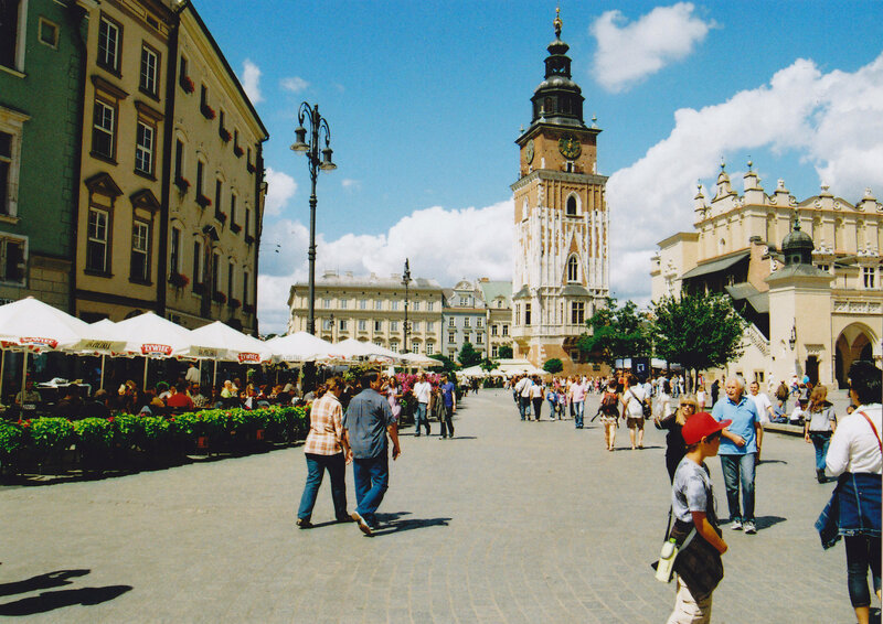 People in Town Square — Blue