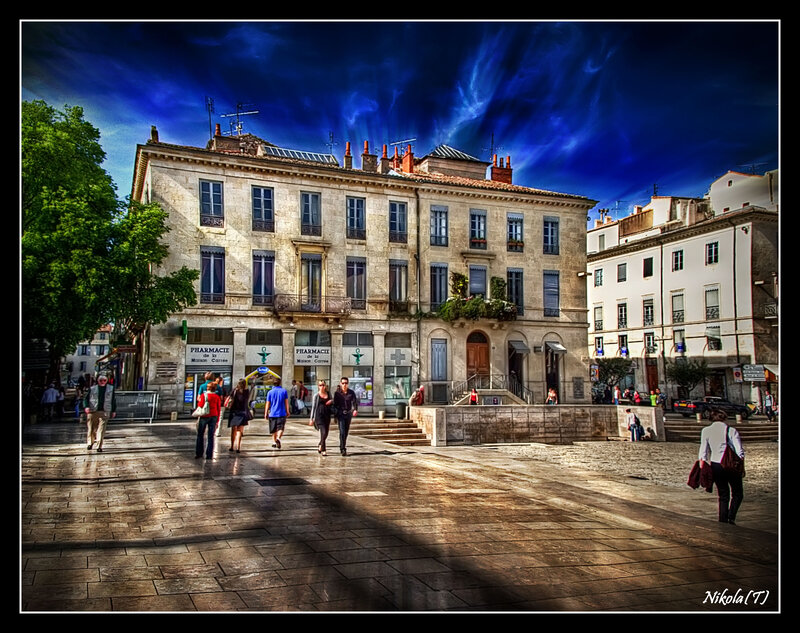 People in Town Square