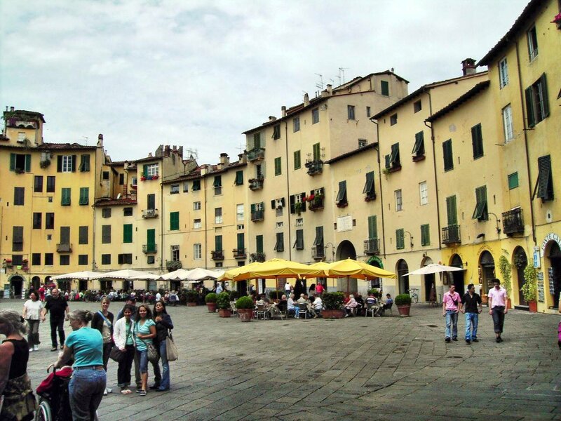 People in Town Square — Yellow
