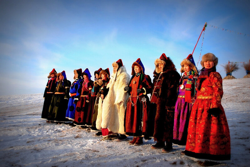 People in traditional clothing