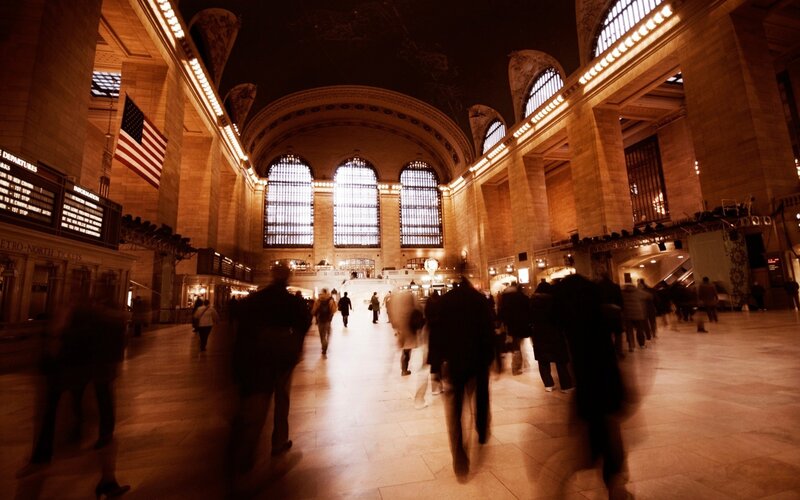 People in Train Station