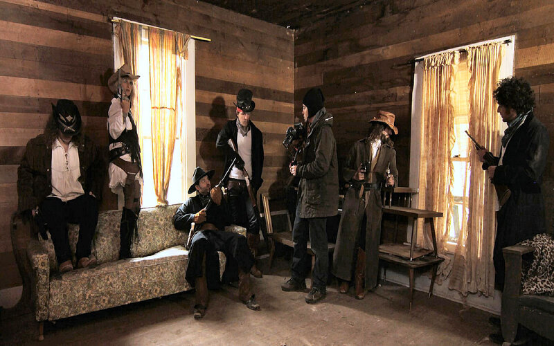 People in Western Costumes — Brown