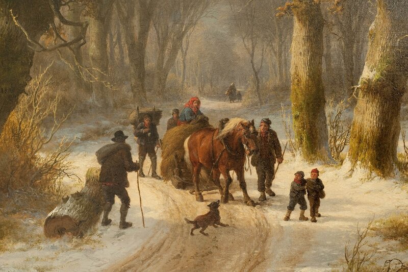 People in Winter Forest