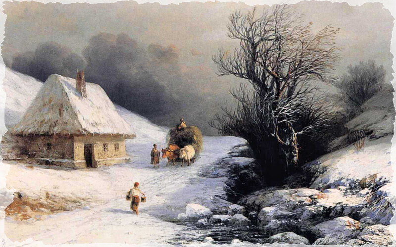 People in Winter Landscape