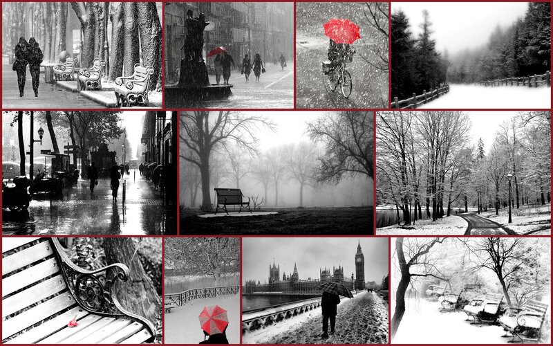 People in Winter Scenes