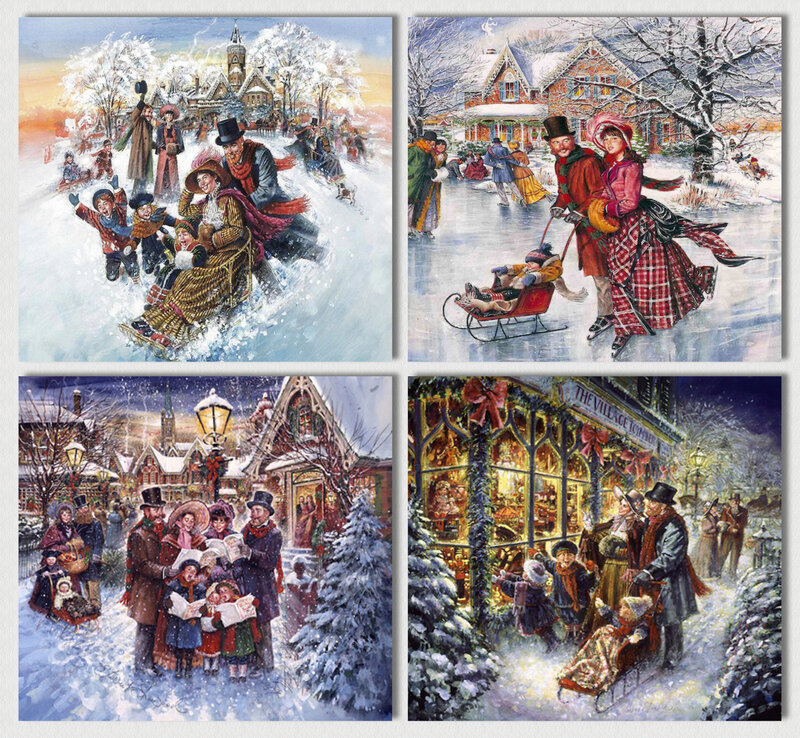 People in Winter Scenes — White