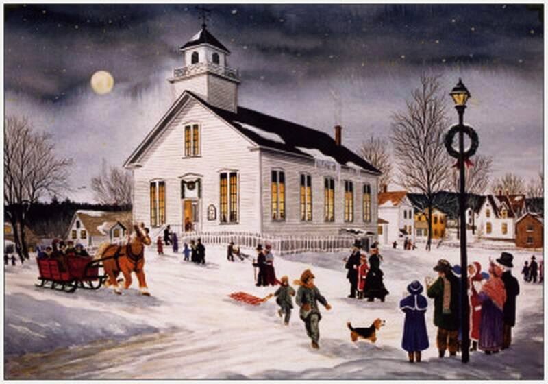 People in Winter Town