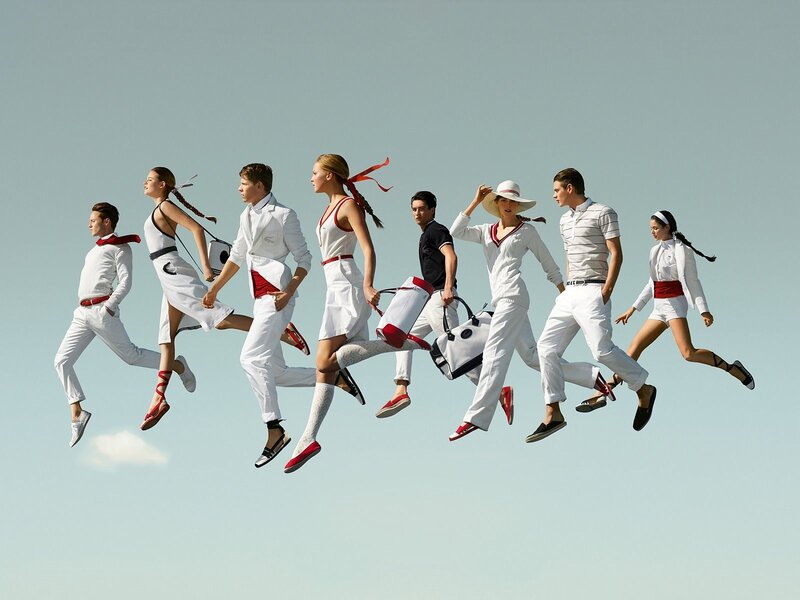 People Jumping in Air — White