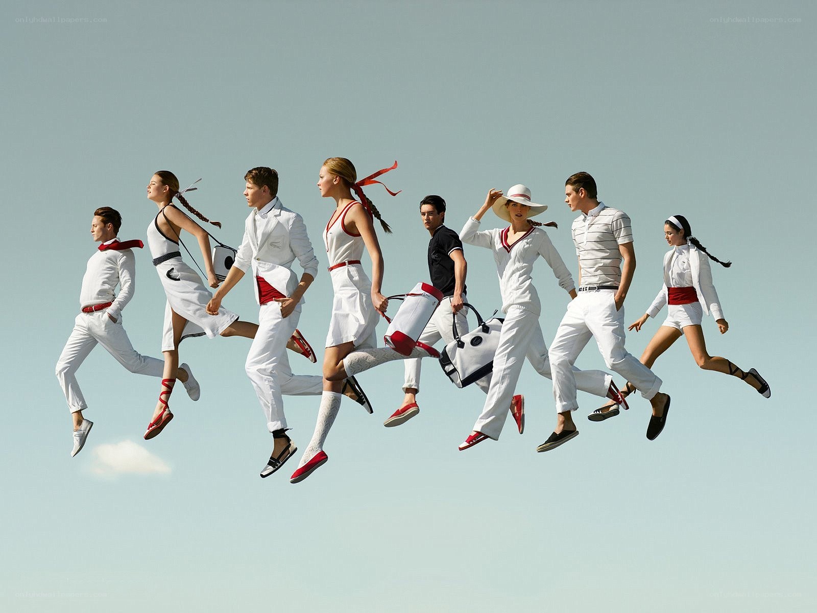 People jumping in the sky