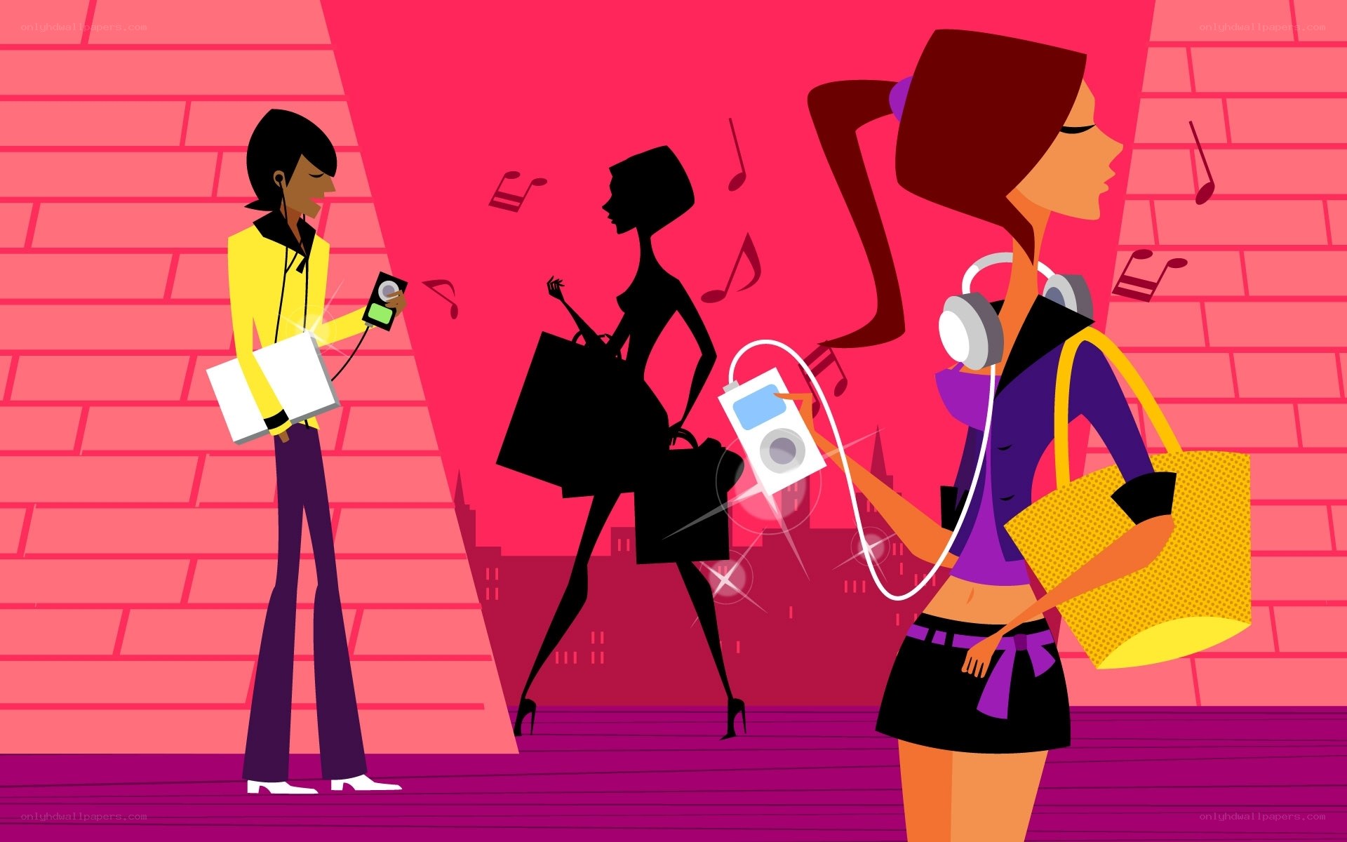 People listening to music
