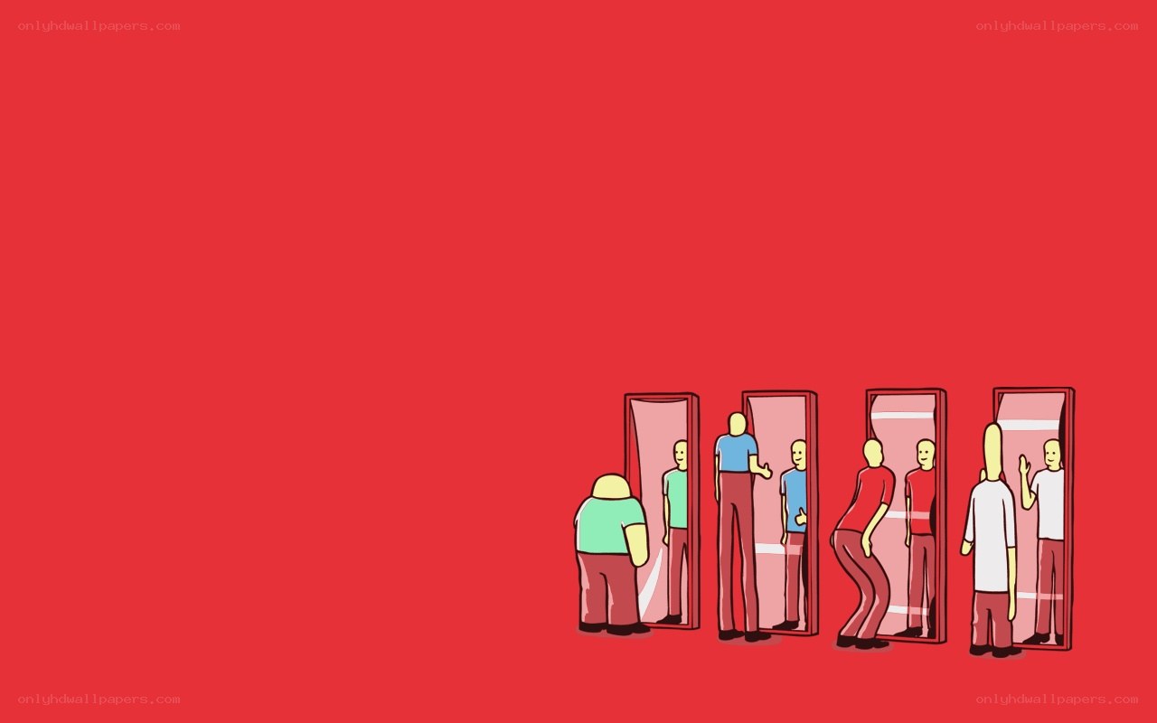 people looking in mirrors