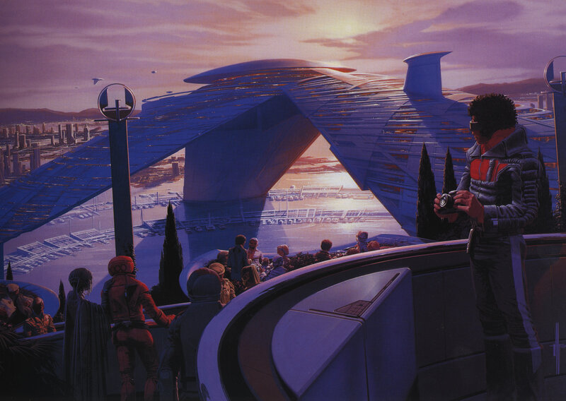 People on a Balcony — Purple