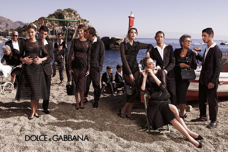 People on a Beach — Black