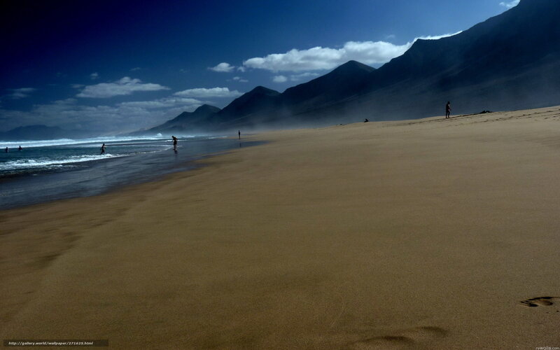People on a Beach — Blue, Dramatic, Afternoon