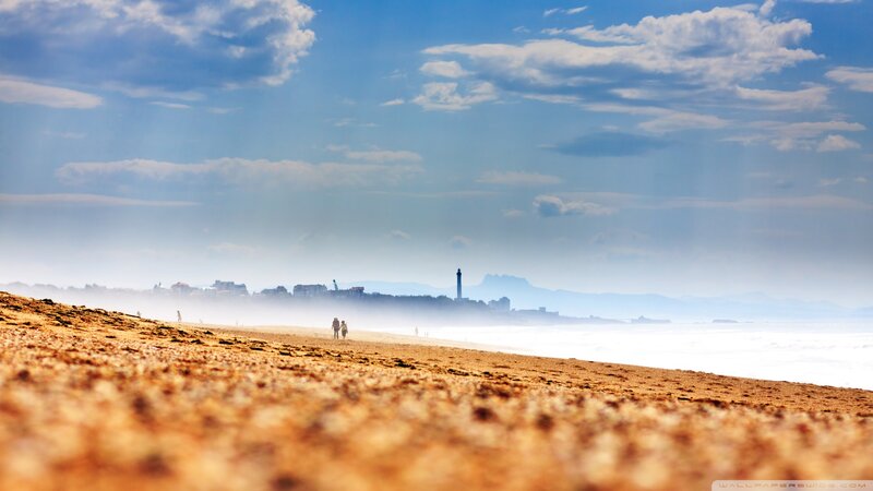 People on a Beach — Blue, Serene