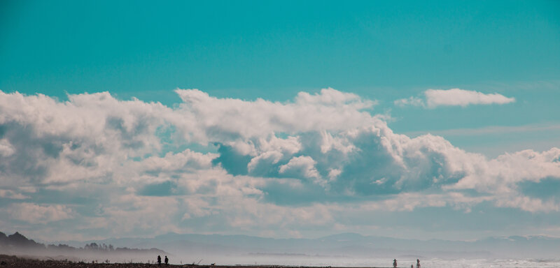 People on a Beach — Cyan