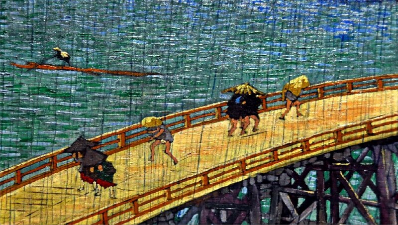 People on a Bridge — Green, Calm