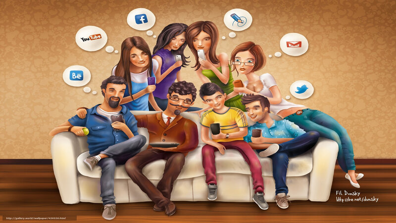 People on a Couch — Beige, Relaxed