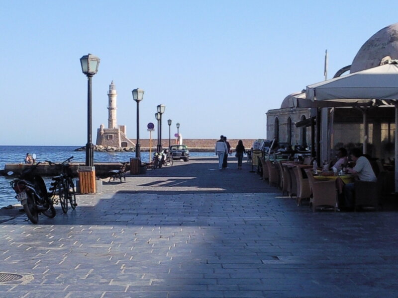 People on a Pier — Blue, Calm
