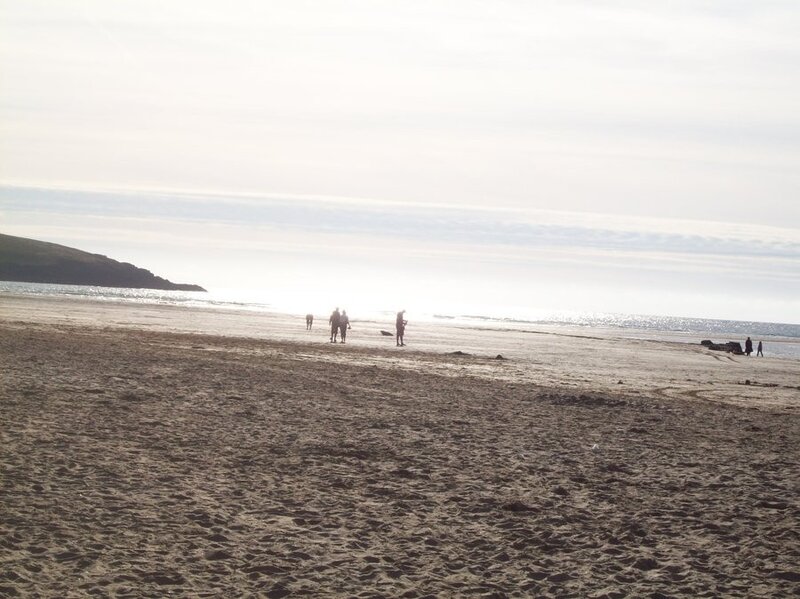People on a sandy beach