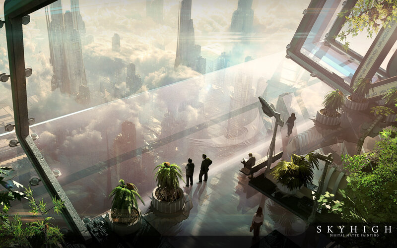 People on a Sky Bridge