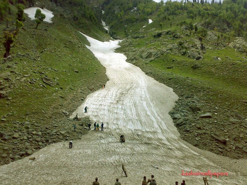People on a snowy mountain slope