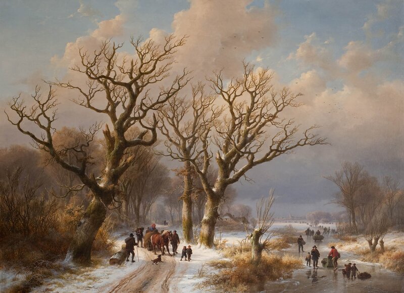 People on a Snowy Path